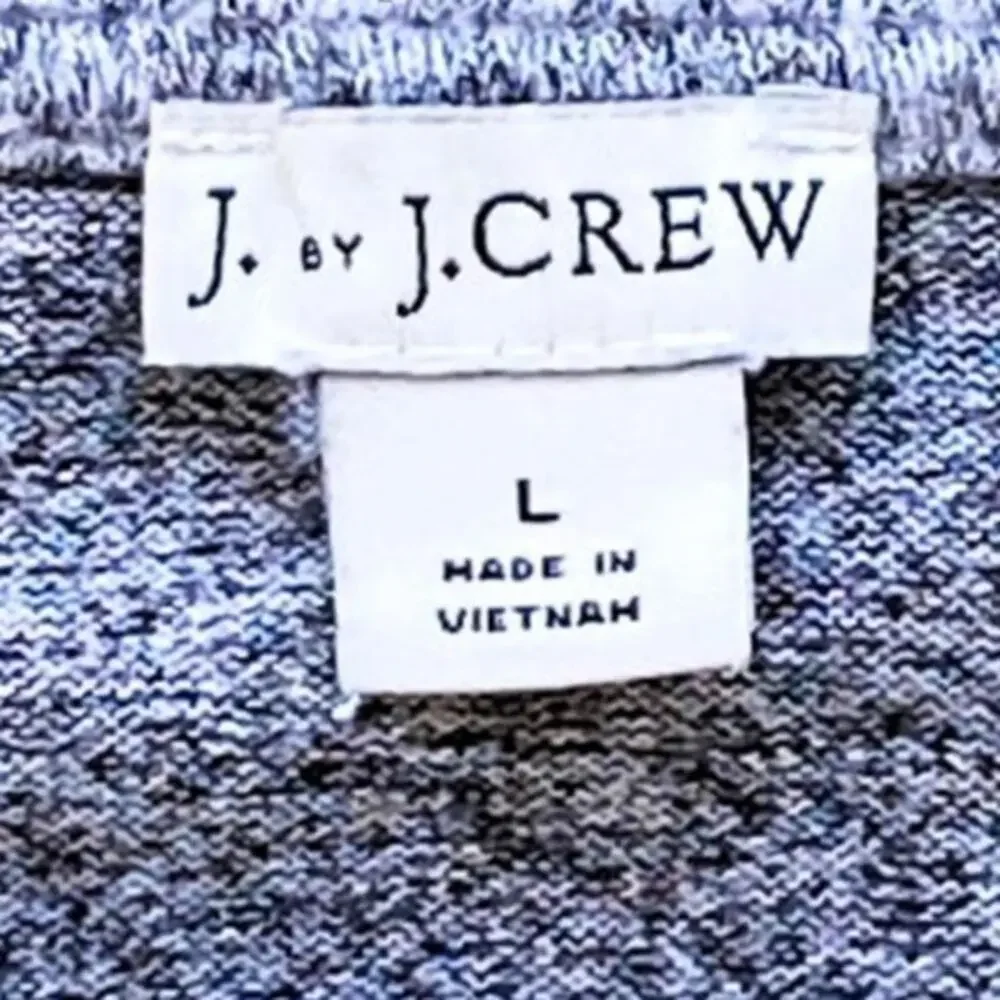 J.CREW Lightweight Charcoal Gray Waist Tied Summer Sweater ~ Womens Size LARGE